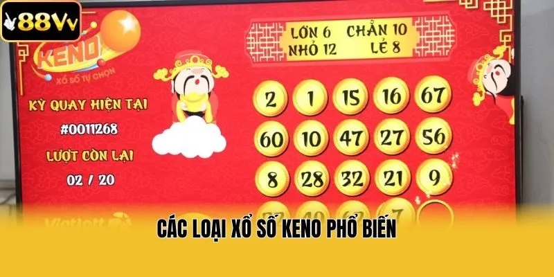 Các loại xổ số Keno phổ biến