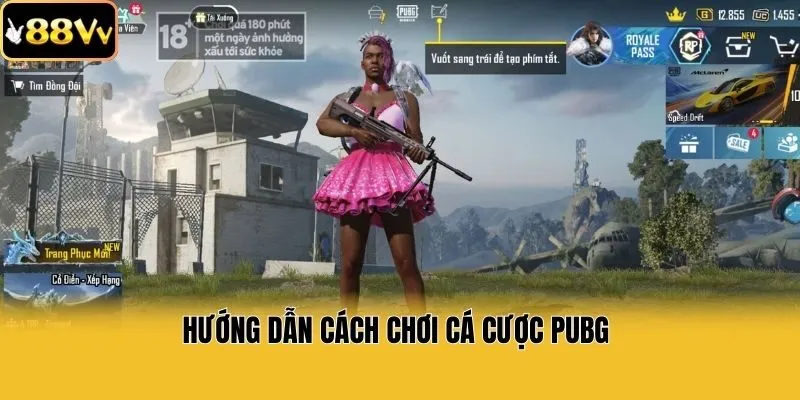 Hướng dẫn cách chơi cá cược PUBG tại 88vv